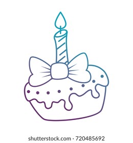 delicious pudding with candle bakery product