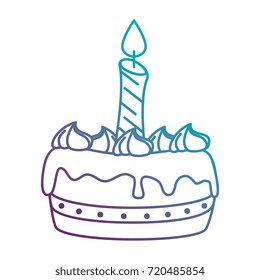 delicious pudding with candle bakery product