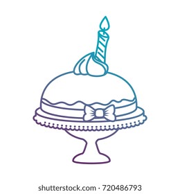 delicious pudding with candle bakery product