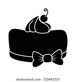 delicious pudding with cherry bakery product