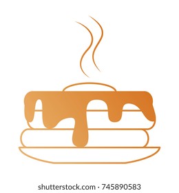 delicious pudding isolated icon
