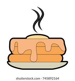 delicious pudding isolated icon
