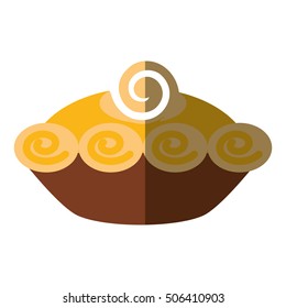 delicious pumpkin pie icon vector illustration design