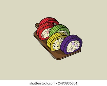 delicious rainbow raisin cheese rolls