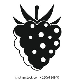 Delicious raspberry icon. Simple illustration of delicious raspberry vector icon for web design isolated on white background