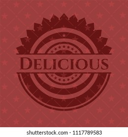 Delicious realistic red emblem