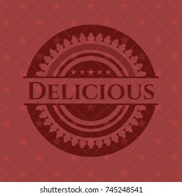Delicious realistic red emblem