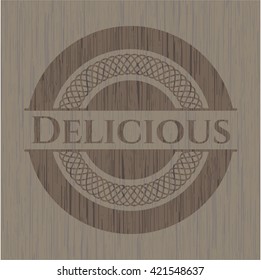 Delicious realistic wood emblem