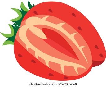 
feine rote Erdbeeren halbiert 