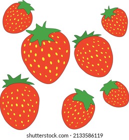 delicious red strawberry fruit image illustration