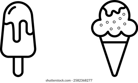 Delicious and Refreshing Ice Cream Icon for Desserts, Summer Treats, and Sweet Indulgence