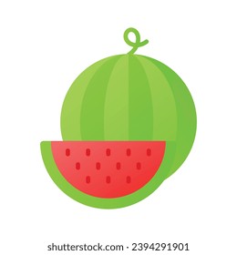 Delicious and refreshing watermelon fruit, premium vector of watermelon