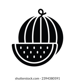 Köstliche und erfrischende Wassermelonfrucht, Premium-Vektorgrafik der Wassermelone