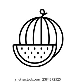 Delicious and refreshing watermelon fruit, premium vector of watermelon