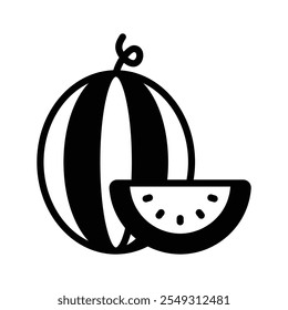 Delicious and refreshing watermelon fruit, premium vector of watermelon