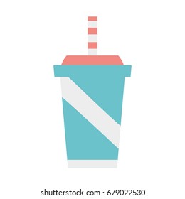 delicious refreshment in the plastic cup to drink
