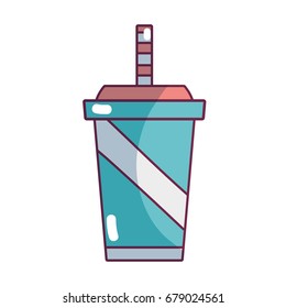 delicious refreshment in the plastic cup to drink