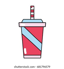 delicious refreshment in the plastic cup to drink