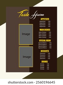 Delicious Restaurant Food Menu Design appetizer Template healthy food flyer. Vintage creative dinner template with hand-drawn graphic