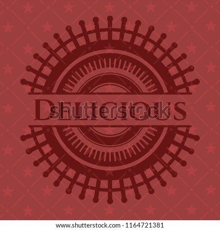 Delicious retro red emblem