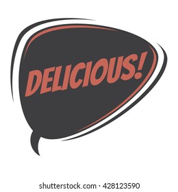 globo de voz retro delicioso