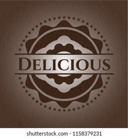 Delicious retro wood emblem