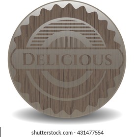 Delicious retro wood emblem