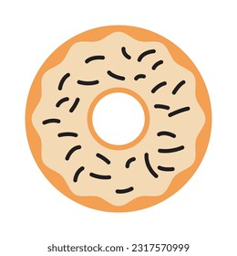 Delicious ring donuts cartoon illustration vector illustrations for your work logo, merchandise t-shirt, stickers and label designs, poster, greeting cards advertising business company or brands