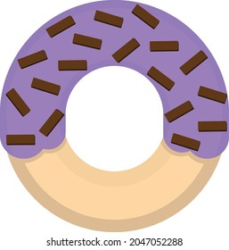 a delicious round purple doughnut