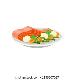 147,416 Healthy eating vegetables salmon Images, Stock Photos & Vectors ...