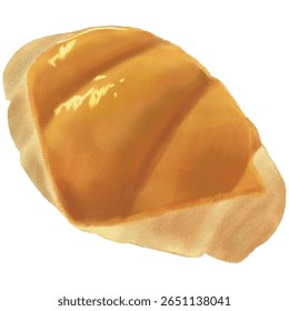 Delicioso Vector de ilustración de postre de pan de sal