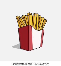 Delicious Salt Fries vector illustration