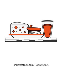Delicious sandwich breakfast