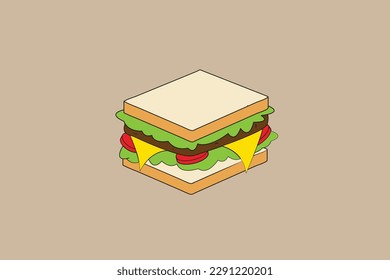 A delicious sandwich with a cheese in it