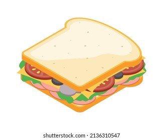 delicious sandwich fast food icon