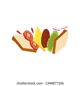 delicious sandwich and full ingrediens