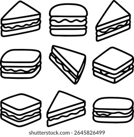 Delicious Sandwich Illustrations A Collection of Cute Sandwich Drawings