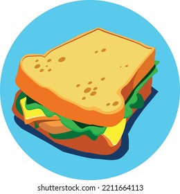 Delicioso sándwich sobre fondo