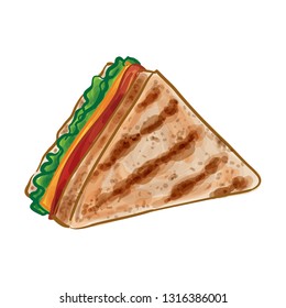 Delicious Sandwich Vector Illustration