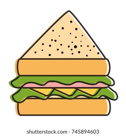 delicious sandwish isolated icon