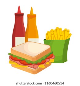 74 Fries Sandwish Images, Stock Photos & Vectors | Shutterstock