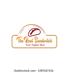Delicious Sandwitch Vintage restaurant food logo design for restaurant or cafe 