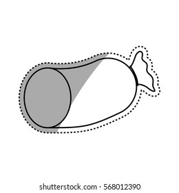 Delicious sausage bbq icon vector illustration graphic design