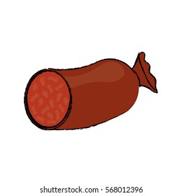 Delicious sausage bbq icon vector illustration graphic design