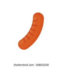 Delicious sausage bbq icon vector illustration graphic design