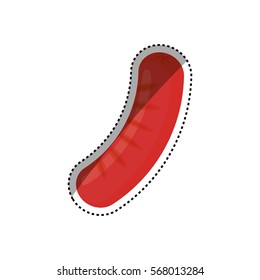 Delicious sausage bbq icon vector illustration graphic design
