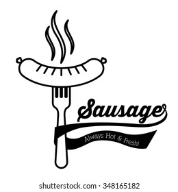 delicious sausage design, vector illustration eps10 graphic 