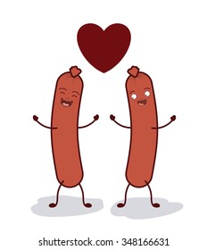 delicious sausage design, vector illustration eps10 graphic 