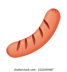 delicious sausage frankfurter isolated icon vector illustration design