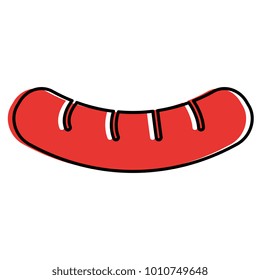 delicious sausage isolated icon